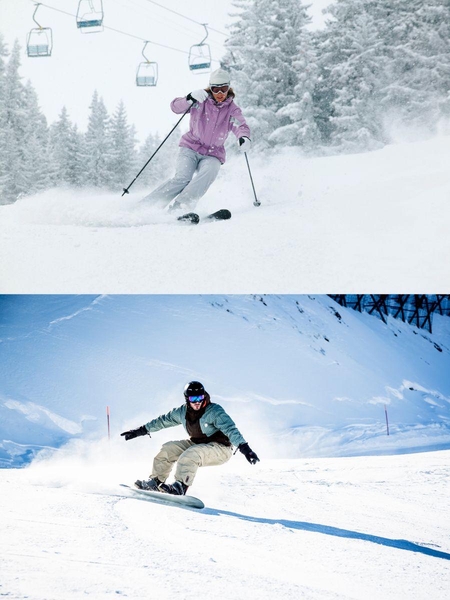 síelés vagy snowboard